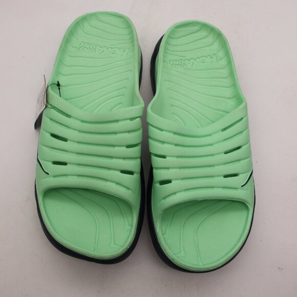 Hoka One One Men's Size 14 Ora Recovery Slide Sandals Green Black - Picture 2 of 10